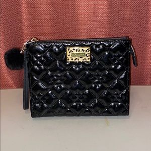 Betsey Johnson black clutch purse.